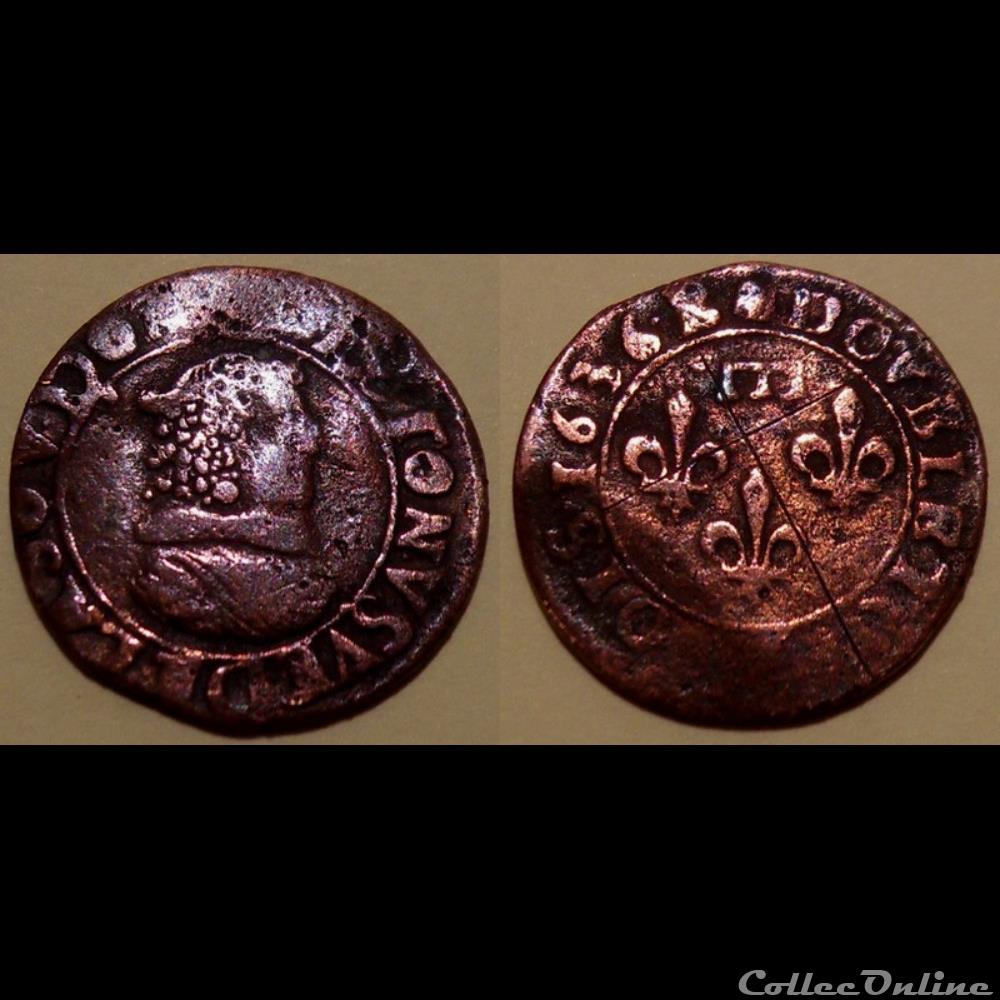 monnaie france feodale dombes gaston orleans double tournois 1636