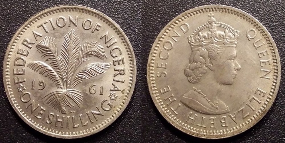 1 Shilling 1961 monnaies monde nigeria 1 shilling 1961