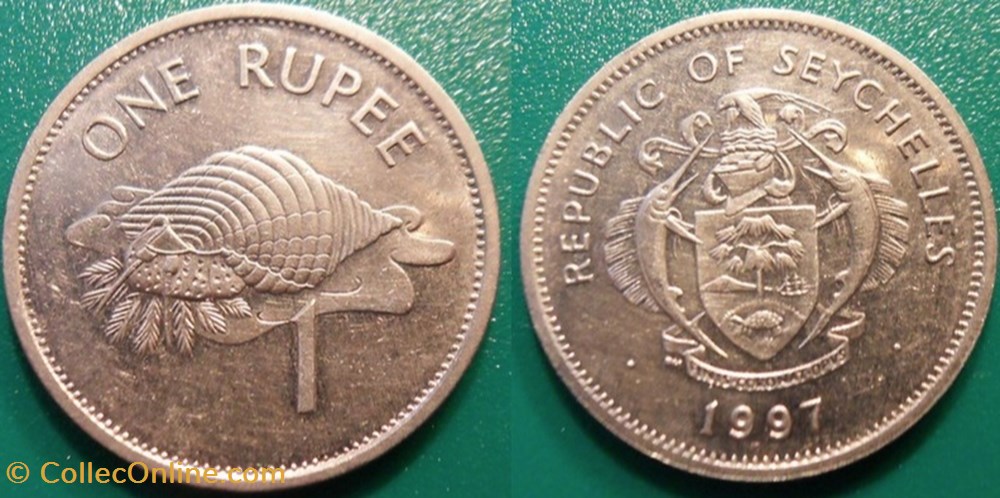 1 Roupie 1997 monnaie monde seychelle 1 roupie 1997