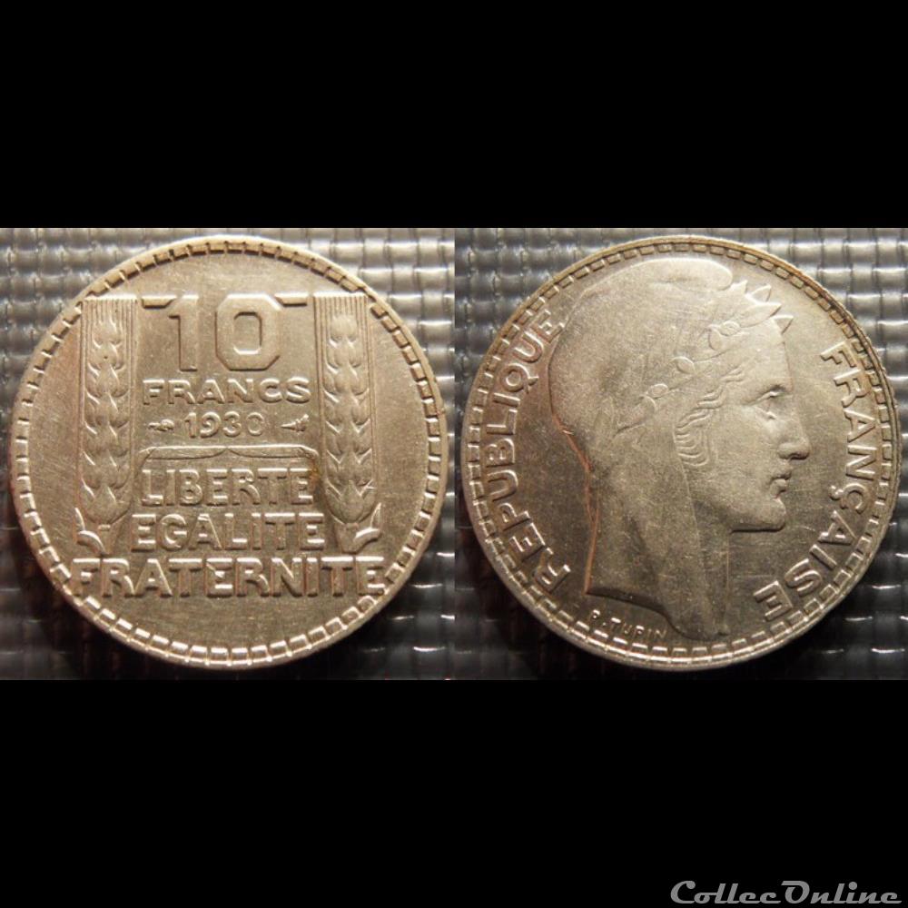 monnaie france moderne la 10 francs turin 1930 28mm 10g