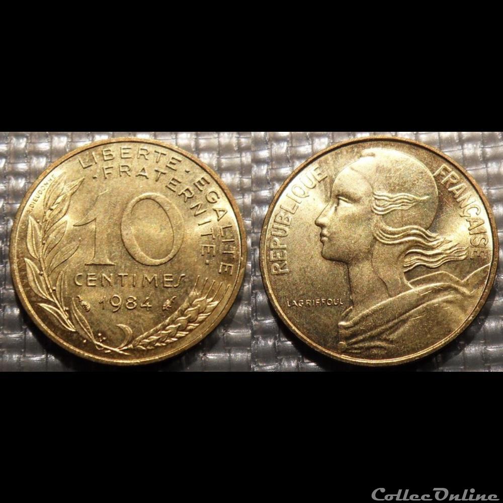 Di 10 centimes Marianne 1984 20mm 3g monnaie france moderne di 10 centimes marianne 1984 20mm 3g