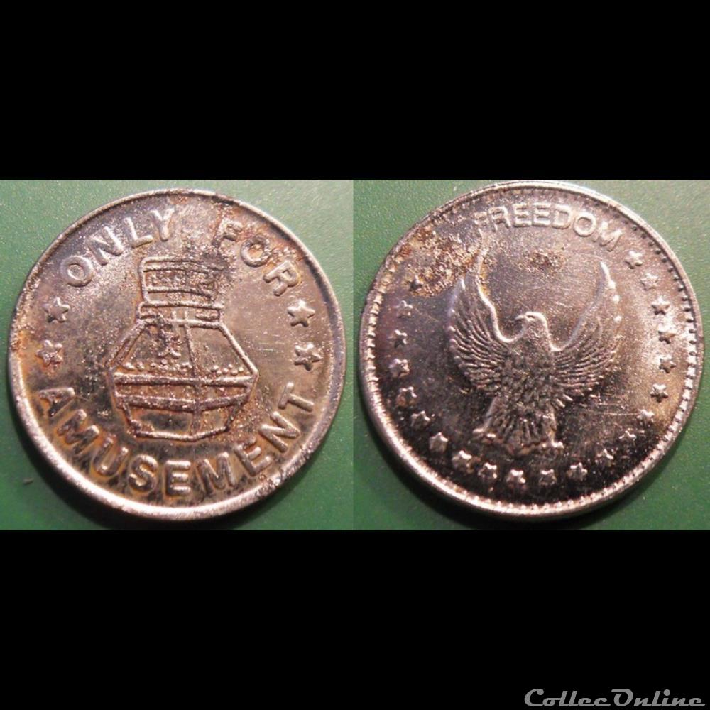 e- J etr USA Only For Amusement Freedom monnaie jeton mereaux e j etr usa only for amusement freedom