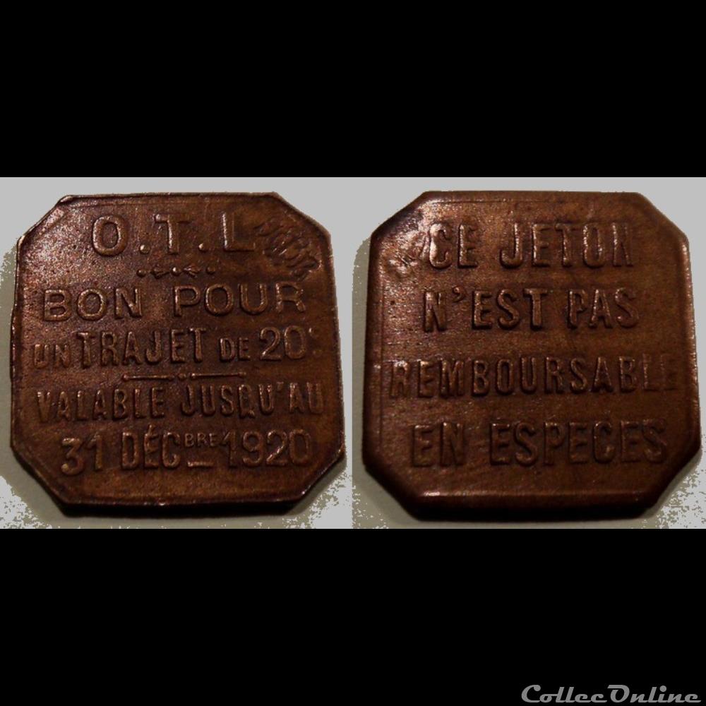 n- jeton Transport Lyon OTL monnaie mereaux n jeton transport lyon otl