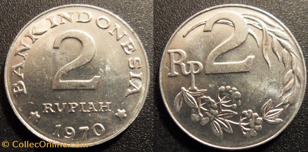 2 Rupiah 1970 monnaies monde indonesie 2 rupiah 1970