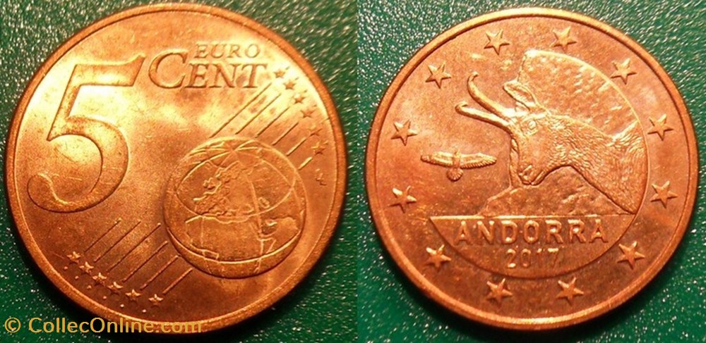 5 Cent Euro 2017 monnaies monde andorre 5 cent euro 2017