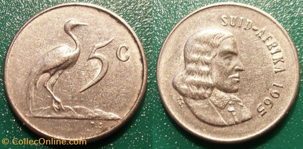5 Cents 1965 monnaie monde afrique du sud 5 cents 1965
