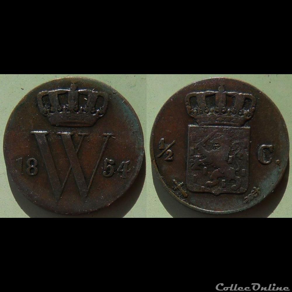 Pays Bas 1/2 cent 1854 monnaie monde pays bas 1 2 cent 1854