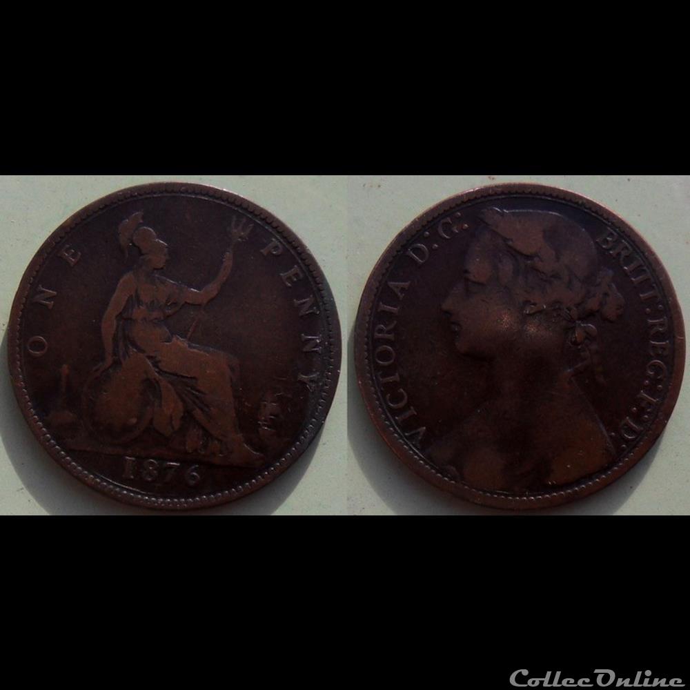 Grande Bretagne One Penny 1876 monnaie monde moderne grande bretagne one penny 1876