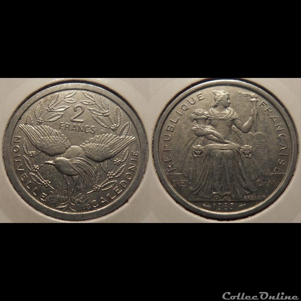 Nouvelle Calédonie 2 Francs 1983 IEOM monnaie france colony nouvelle caledonie 2 francs 1983 ieom