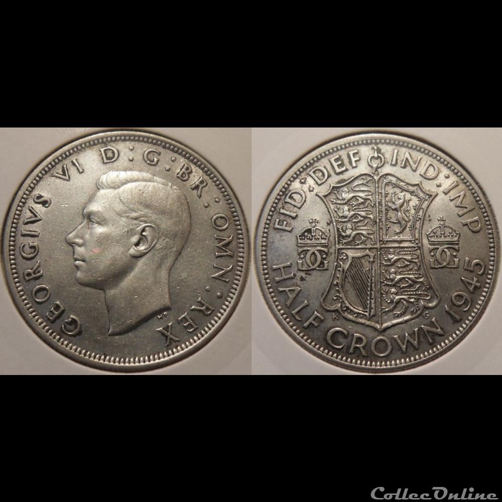 monnaie monde colony grande bretagne half crown 1945