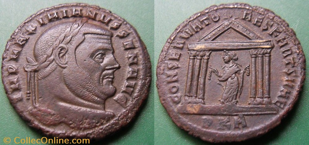 G- Le Bas Empire Maximien Hercule Follis monnaie antique av jc ap romaine republicaine imperiale g le bas empire maximien hercule follis