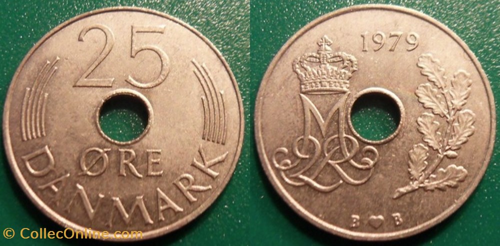 25 Ore 1979 monnaie monde danemark 25 ore 1979