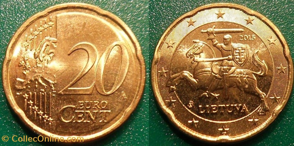 20 Cent euro 2015 monnaies monde lituanie 20 cent euro 2015