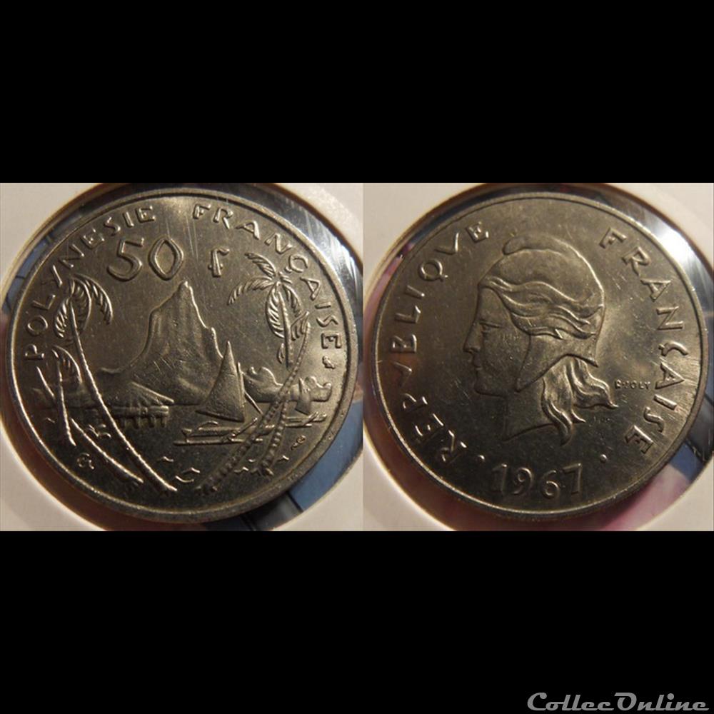 Polynésie Française 50 Francs 1967 monnaie france colony polynesie francaise 50 francs 1967