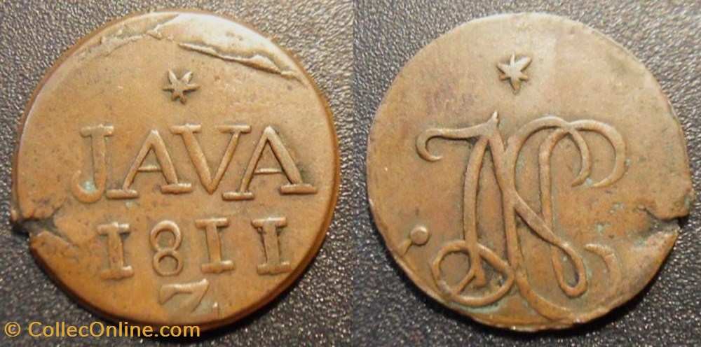 monnaies d1 indes orientales neerlandaises 1 duit 1811 napoleon i