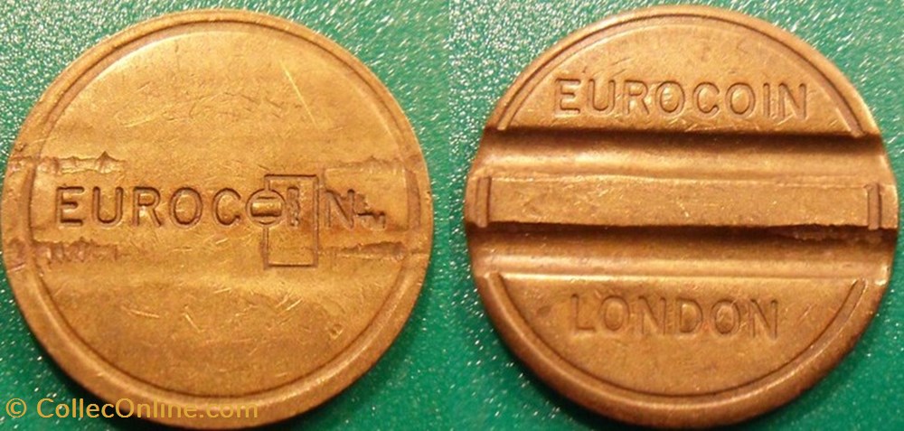 e- J etr Grande Bretagne Eurocoin London monnaies paranumismatique jetons poids e j etr grande bretagne eurocoin london