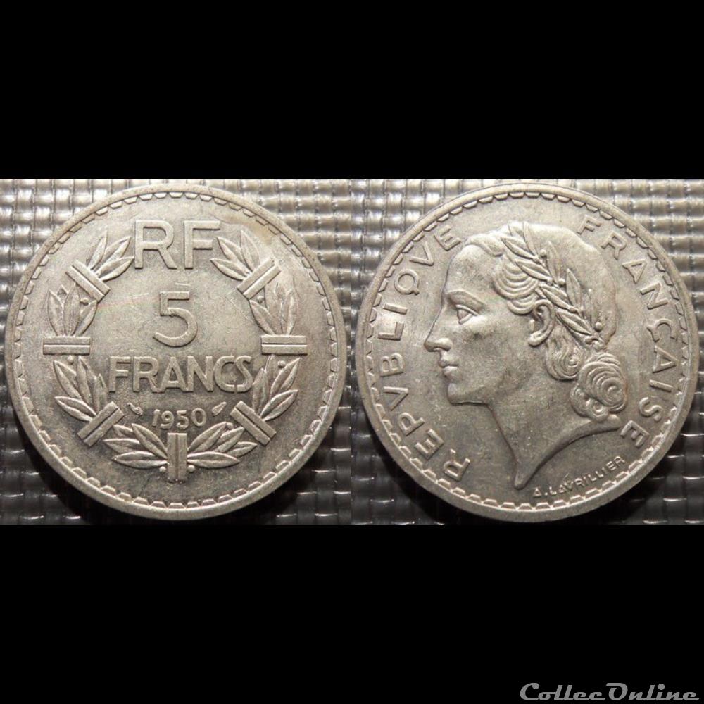 Ke 5 francs Lavrillier 1950 31mm 3.5g monnaie france moderne ke 5 francs lavrillier 1950 31mm 3 5g