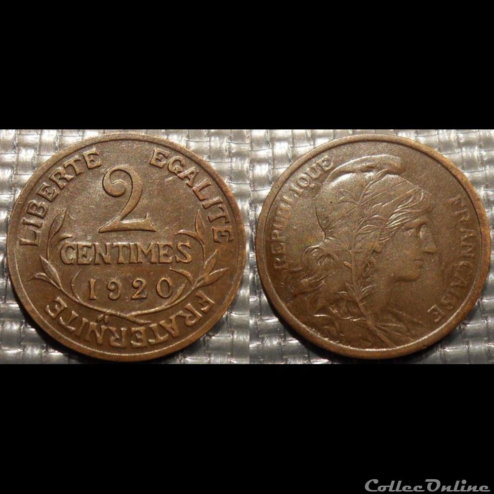 monnaie france moderne ba 2 centimes dupuis 1920
