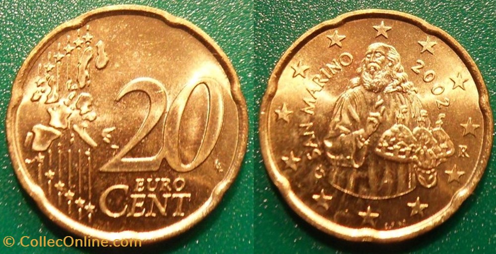 20 Cent euro 2002 monnaies monde saint marin 20 cent euro 2002