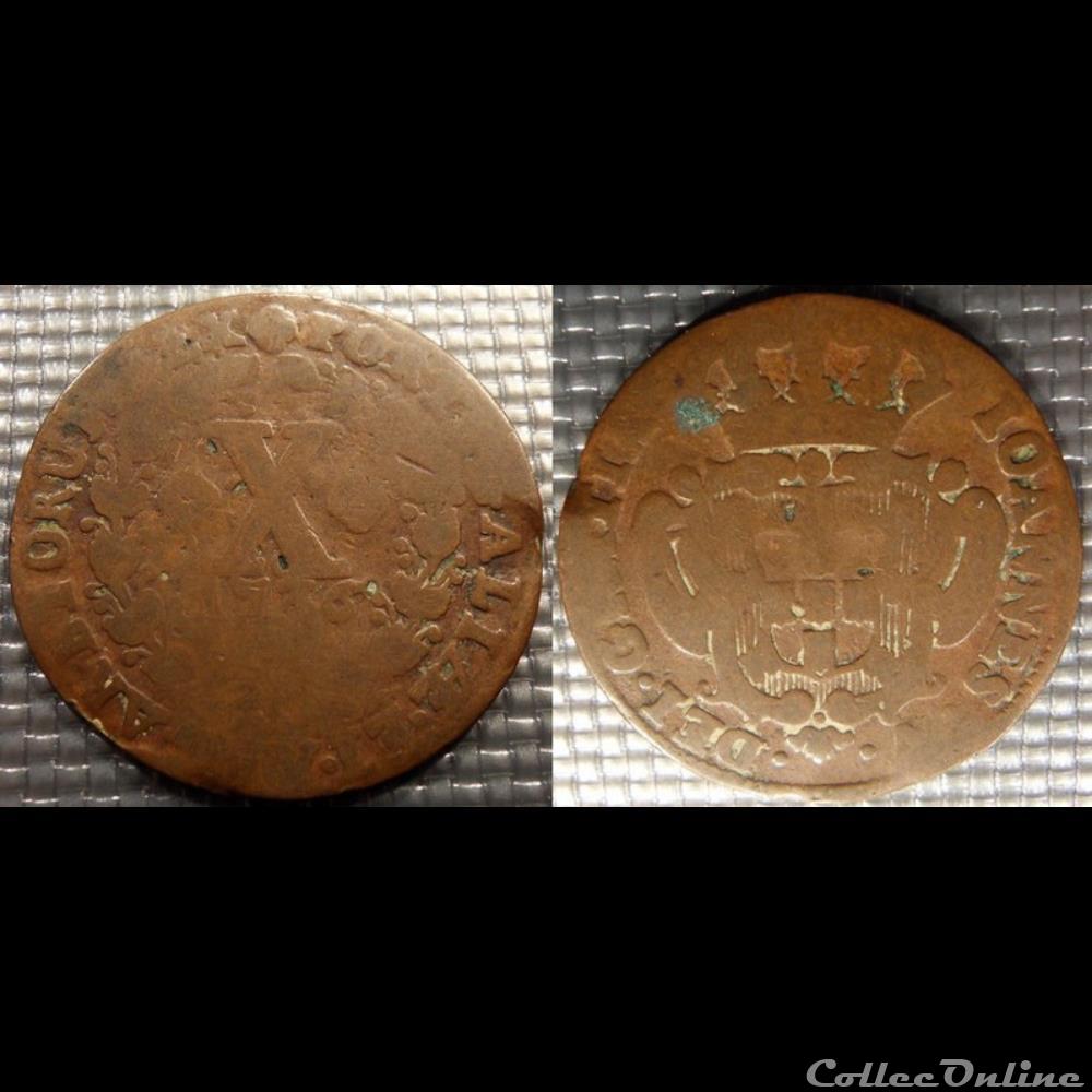 Portugal X Reis 1736 monnaie monde portugal x reis 1736