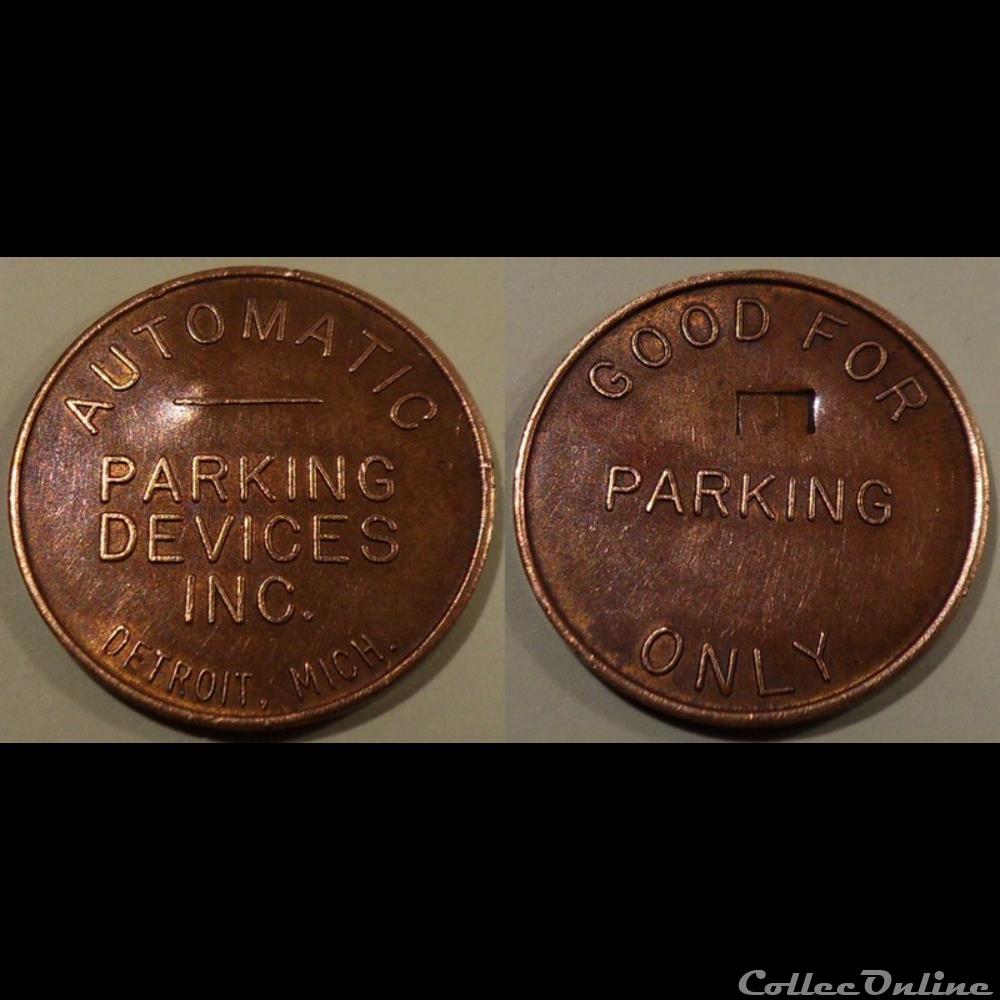 monnaie jeton mereaux e j etr usa detroit michigan
