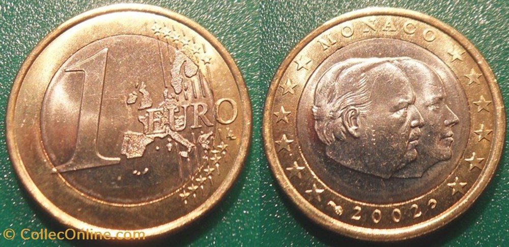 1 euro 2002 monnaies monde monaco 1 euro 2002