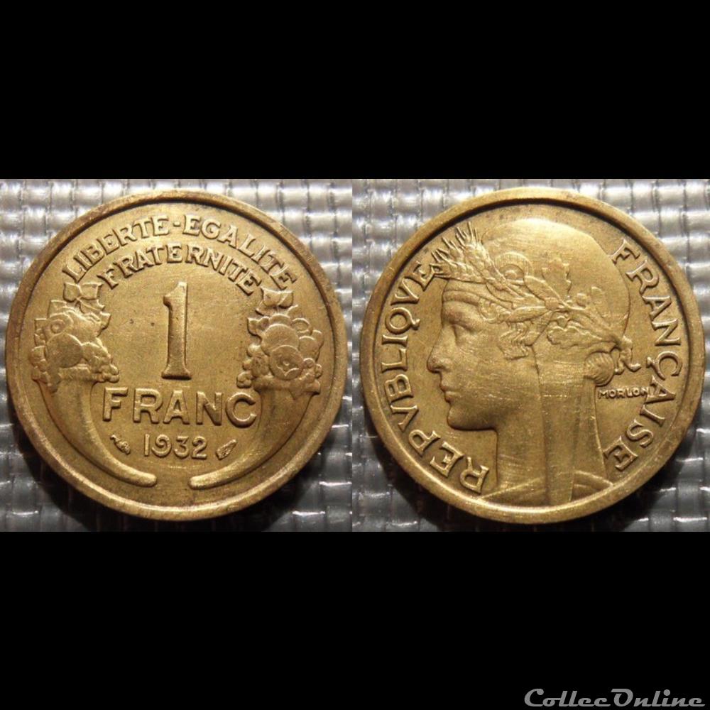 Hc 1 franc Morlon 1932 23mm 4g monnaie france moderne hc 1 franc morlon 1932 23mm 4g