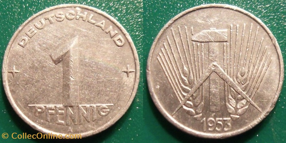 1 Pfennig 1953 monnaie monde allemagne 1 pfennig 1953