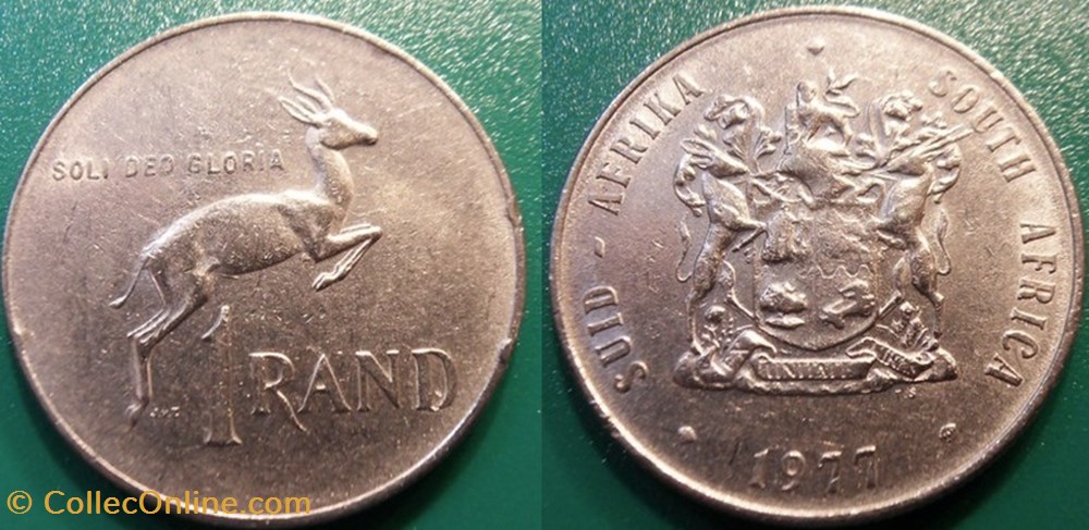 1 Rand 1977 monnaie monde afrique du sud 1 rand 1977