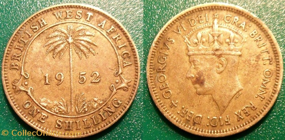 1 Shilling 1952 monnaies monde afrique occidentale britannique 1 shilling 1952