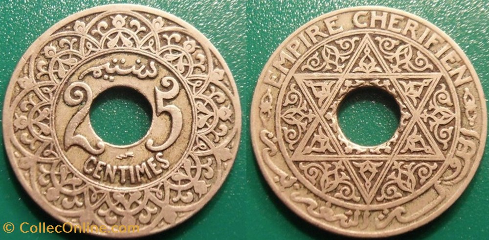 25 Centimes 1924 Poissy monnaie monde maroc 25 centimes 1924 poissy