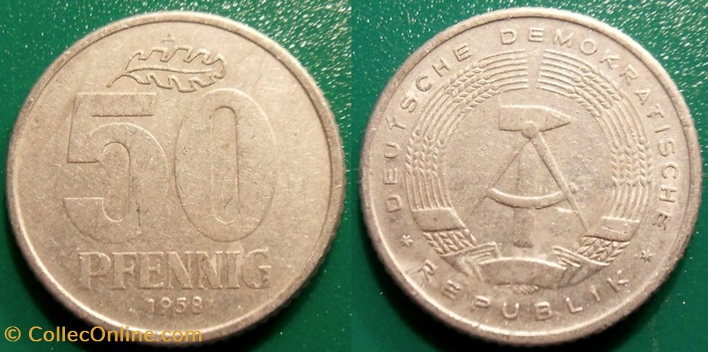 50 Pfennig 1958 monnaie monde allemagne 50 pfennig 1958