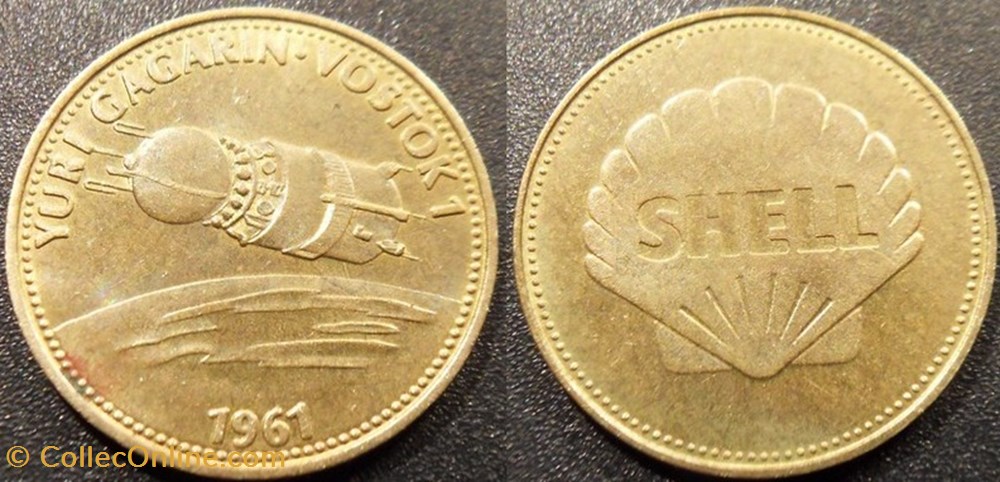 monnaies paranumismatique jetons poids u jeton shell epopee de espace n 03 yuri gagarin vostok 1