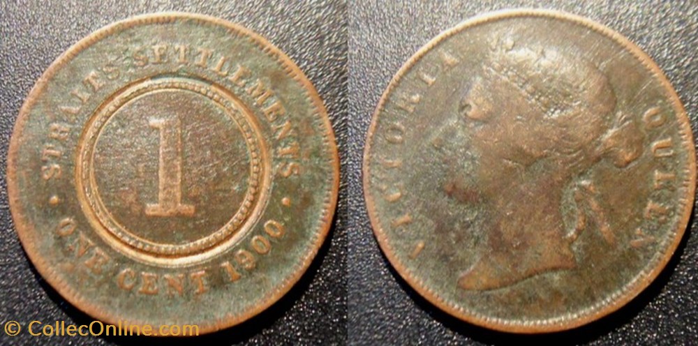 Malaisie Straits et Settlements 1 Cent 1900 monnaies monde malaisie straits et settlements 1 cent 1900