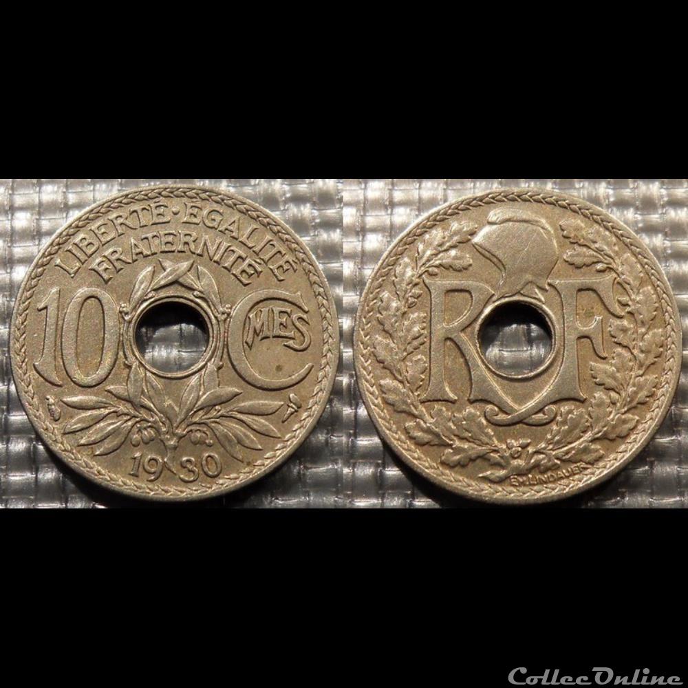 Dc 10 centimes EM Lindauer 1930 21mm 4g monnaie france moderne dc 10 centimes em lindauer 1930 21mm 4g