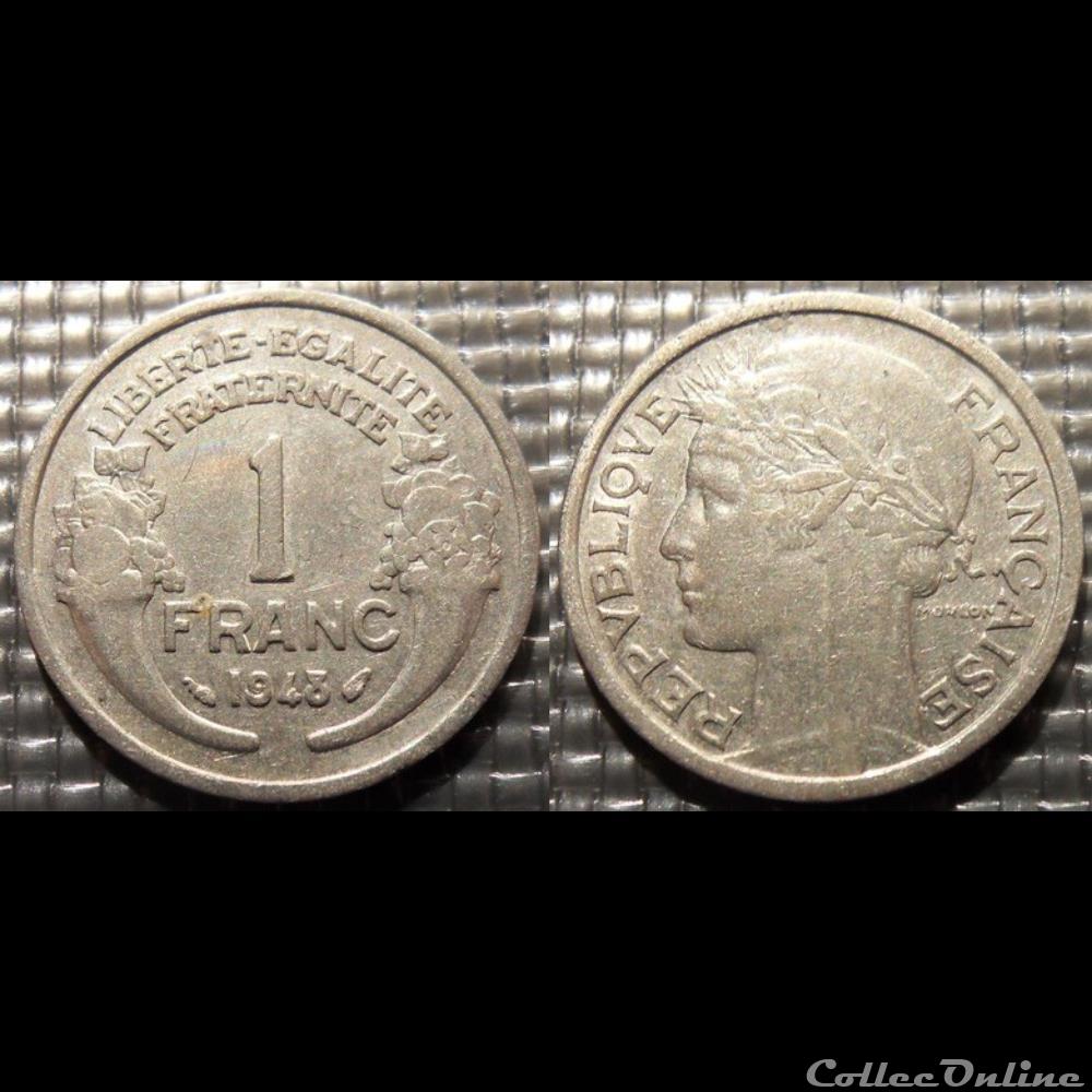 monnaie france moderne hf 1 franc morlon 1948 23mm 1 3g