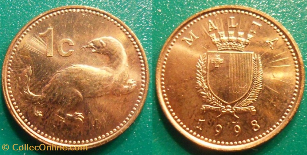1 Cent 1998 monnaie monde malte 1 cent 1998