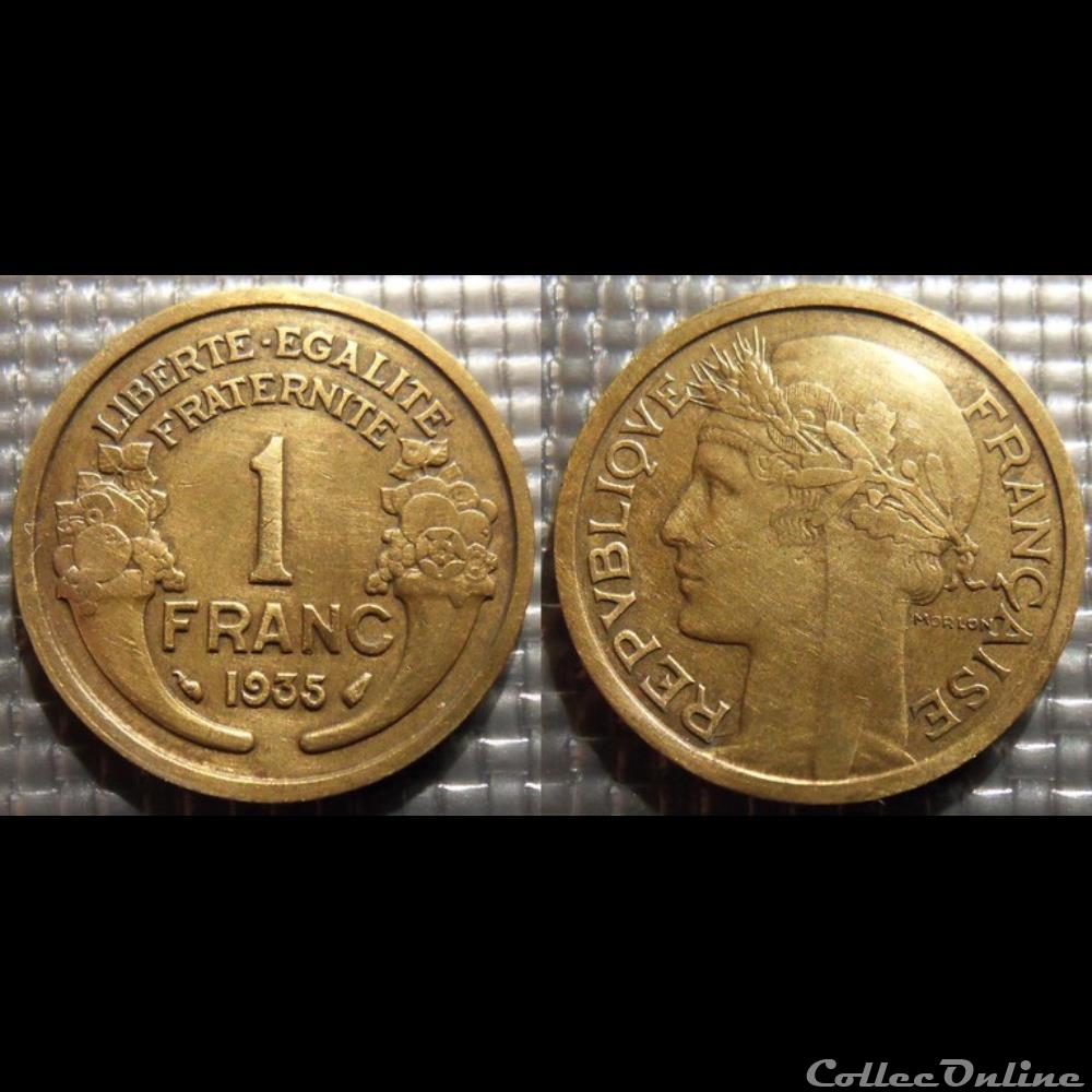Hc 1 franc Morlon 1935 23mm 4g monnaie france moderne hc 1 franc morlon 1935 23mm 4g