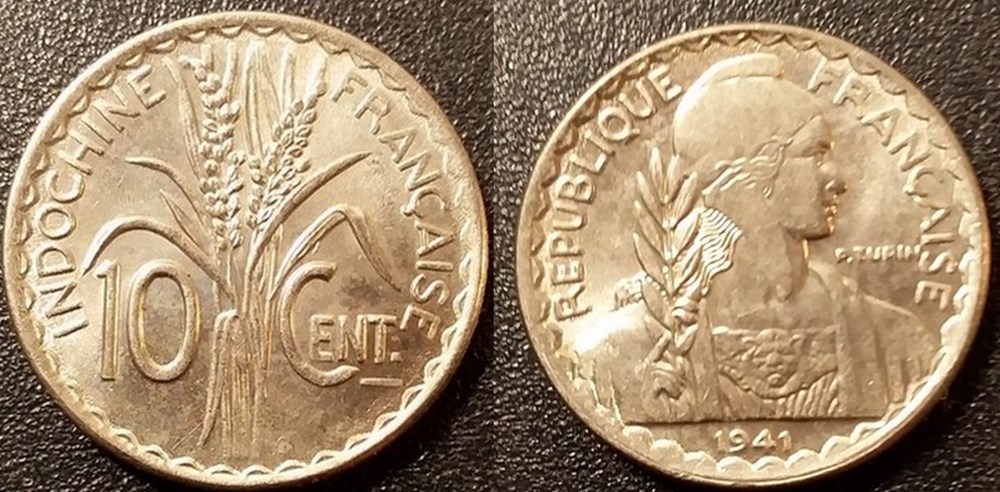 monnaies colonies francaises indochine 10 cent 1941 s san francisco