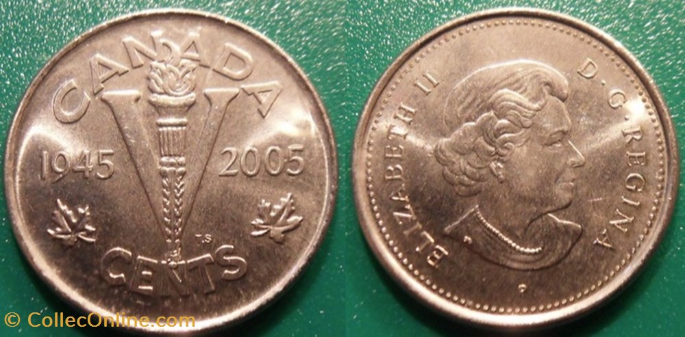 monnaie monde canadum 5 cents 2005