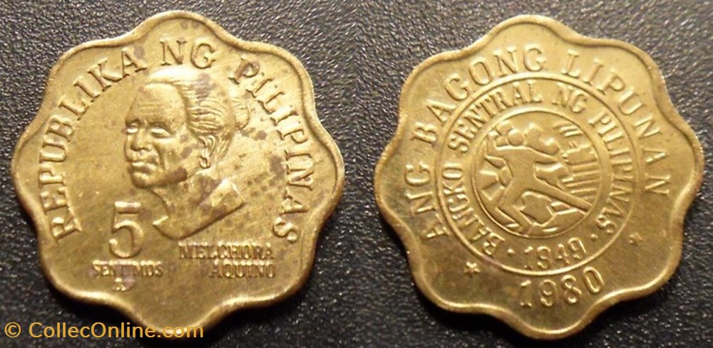 5 Sentimos 1980 monnaies monde philippines 5 sentimos 1980