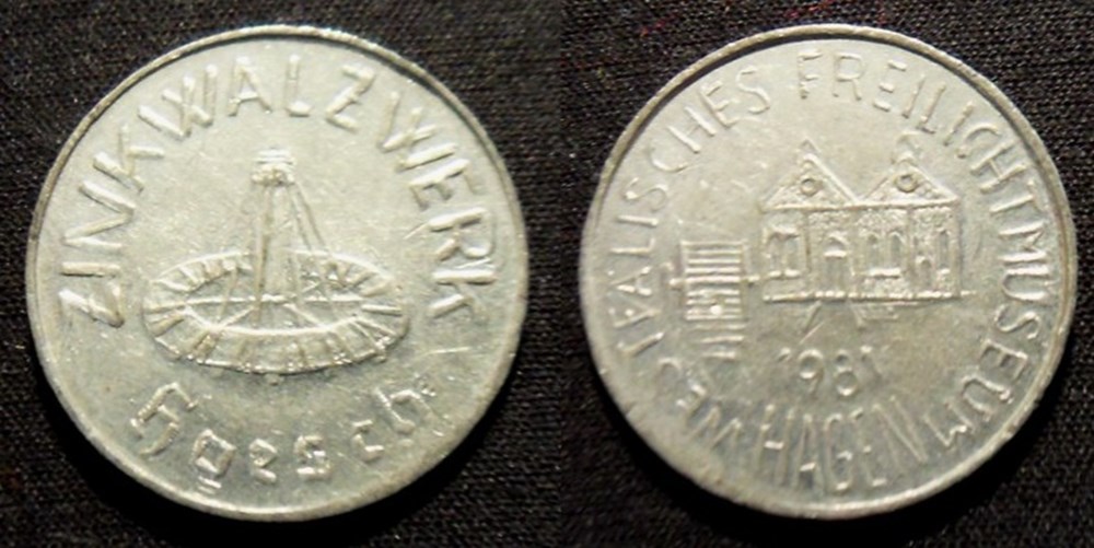 e- J etr Allemagne Hagen Westfalisches Freilichtmuseum 1981 monnaies paranumismatique jetons poids e j etr allemagne hagen westfalisches freilichtmuseum 1981