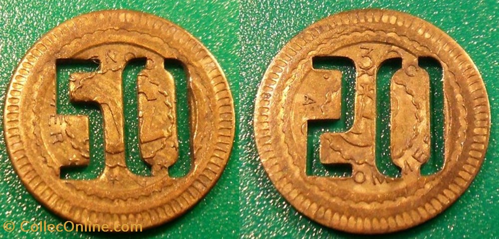 f- Jeton à consommer 50 C. monnaies paranumismatique jetons poids f jeton a consommer 50 c