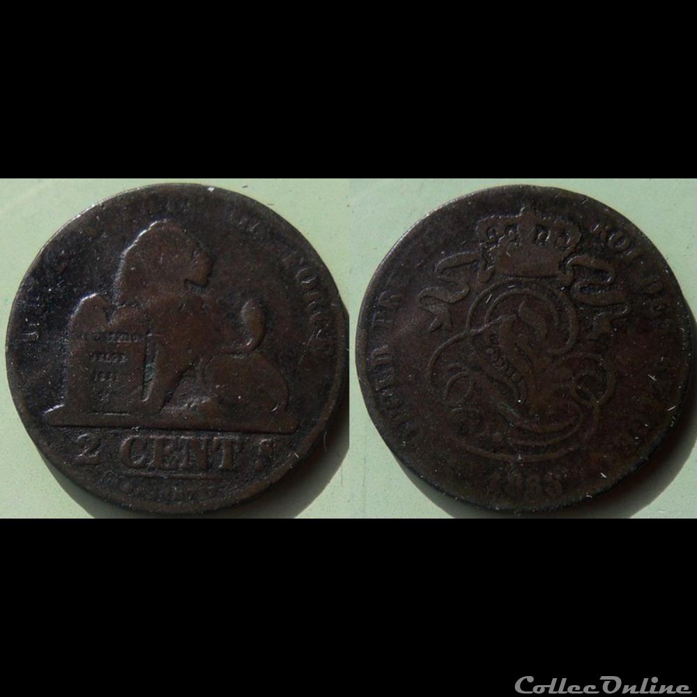 Belgique 2 Centimes 1863 monnaie monde belgique 2 centimes 1863