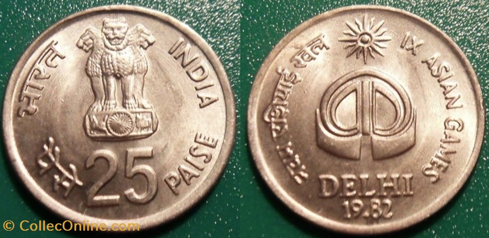 25 Paises 1982 monnaie monde inde 25 paises 1982
