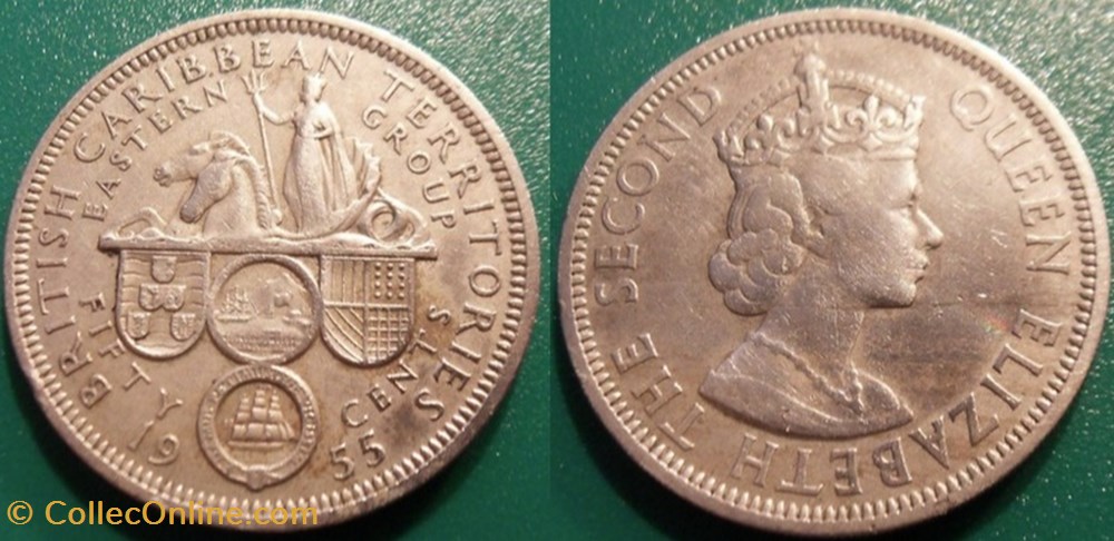 50 Cents 1955 monnaie monde 50 cents 1955