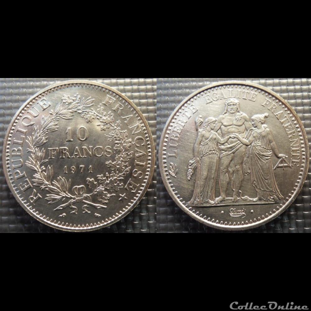 Lf 10 francs Hercule 1971 37mm 25g monnaie france moderne lf 10 francs hercule 1971 37mm 25g