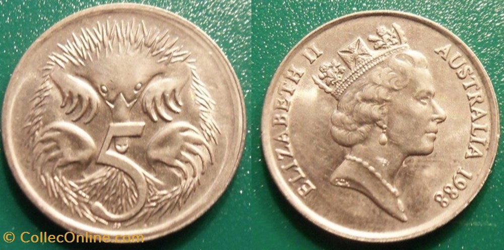 5 Cents 1988 monnaie monde australie 5 cents 1988