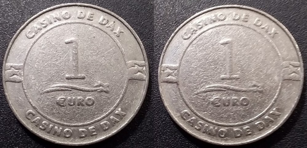 D1 jeton Casino de Dax 1 Euro monnaies paranumismatique jetons poids d1 jeton casino de dax 1 euro
