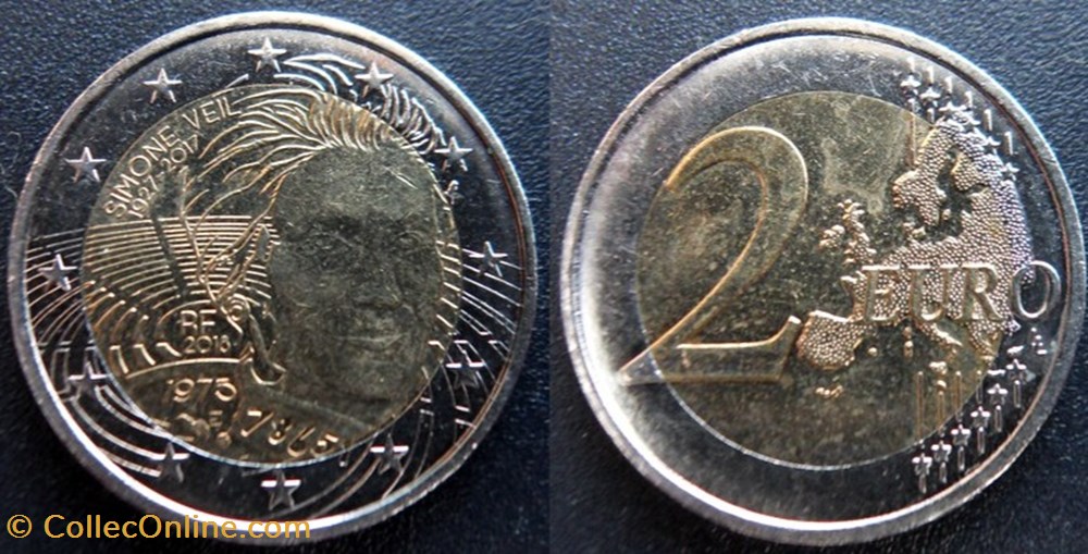 2 Euros 2018 Simone Veil monnaies monde france 2 euros 2018 simone veil